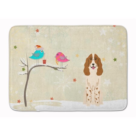 Carolines Treasures Christmas Presents Russian Spaniel Machine Washable Memory Foam Mat BB2503RUG